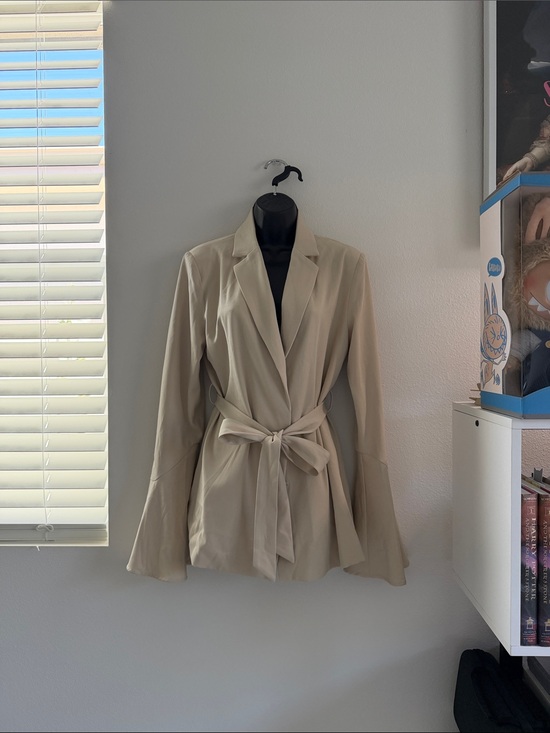 Cider Jackets & Blazers - Cider Cream Tie-Waist Blazer Jacket